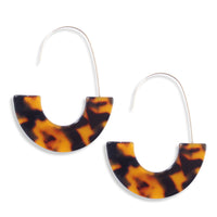 European and American Leopard Printed Acrylic Acetate Fashion Personality Dangle Women Exaggeration Earrings