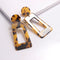 New Acrylic Earring Female Cross-border Contracted Energy Exaggerated Trapezoidal Large Eardrop