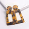 New Acrylic Earring Female Cross-border Contracted Energy Exaggerated Trapezoidal Large Eardrop