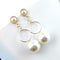 Earring set for women, hoop earrings, pearl earrings, small earrings