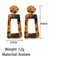 New Acrylic Earring Female Cross-border Contracted Energy Exaggerated Trapezoidal Large Eardrop