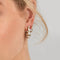 J Shape Earrings, Pop Of Enamel Chic Feminine Style Jewelry