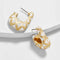 J Shape Earrings, Pop Of Enamel Chic Feminine Style Jewelry