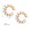 fashion elegant plating alloy inlay pearl C shape women clip-on earrings