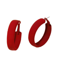 Hoop Earrings for Women Girls Valentine's Day Gift,Fashion Vintage Velvet Hoop Earrings