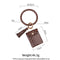 Keychain Wallet Wristlet Bracelet with Card Holder PU Leather Round Key Ring for Women Girls