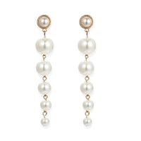 Fashion imitation pearl long earrings size pearl tassel earrings earrings women