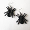 Spider Earrings Halloween Tarantula Carnival Velvet - Silver Plated Handmade Jewelry I Earrings