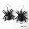 Spider Earrings Halloween Tarantula Carnival Velvet - Silver Plated Handmade Jewelry I Earrings