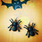 Spider Earrings Halloween Tarantula Carnival Velvet - Silver Plated Handmade Jewelry I Earrings