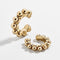 fashion elegant plating alloy inlay pearl C shape women clip-on earrings