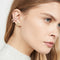 fashion elegant plating alloy inlay pearl C shape women clip-on earrings