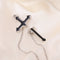 Cross Earrings For Women Trend Korean Style Grunge Crucifix Piercing Earrings With Cross Minimalism Jewelry