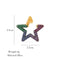 Rainbow Star Earcuffs Earrings for Woman Colorful Multi-hoop Rhinestone Ear Cuff Star Shape Romantic Boho Ear Clips on Ear Jewelry