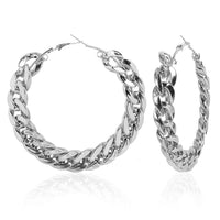 Special Design Cuban Link Chain Hoop Earrings Ins Popular Style Earrings for Women Gift