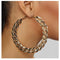 Special Design Cuban Link Chain Hoop Earrings Ins Popular Style Earrings for Women Gift