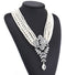 Women's Multi Layered Imitation Pearl And Crystal Statement Necklace