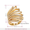 Retro Exaggerated Big Brand Ring Female Personality Luxury Hollow Full Diamond Index Finger Ornament Butterfly Ring