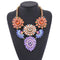 Luxury Acrylic Crystal Flowers Large Choker Necklace Women Statement Massive Maxi Necklace Vintage Pendants Necklaces