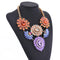 Luxury Acrylic Crystal Flowers Large Choker Necklace Women Statement Massive Maxi Necklace Vintage Pendants Necklaces