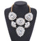 Luxury Acrylic Crystal Flowers Large Choker Necklace Women Statement Massive Maxi Necklace Vintage Pendants Necklaces