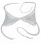 Fashion Women Body Bust Chain Harness Hollow Beach, Casual Tops Artificial Gem Crossover Bikini Beach