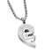 His & Hers Matching Set Necklace Pendants,Heart Shape, Lock & Key