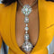 Luxury Body Chain Rhinestone Crystal Gem Pendant Harness Necklace Bikini Jewelry