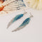 Exquisite Paved Rhinestone Feather Metal Dangle Earrings For Women Birthday Stone Punk Earrings