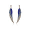 Exquisite Paved Rhinestone Feather Metal Dangle Earrings For Women Birthday Stone Punk Earrings