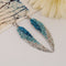 Exquisite Paved Rhinestone Feather Metal Dangle Earrings For Women Birthday Stone Punk Earrings