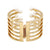 Fashion Women Simulated Pearl Open Design Bangle Hollow Irregular Bracelet