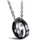 His & Hers Matching Set Necklace Pendants,Rings,Stainless Steel Couple Pendants