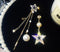 New S925 Silver Needle Asymmetric Five-pointed Star Earrings Female Temperament Korean Personality Wild Tide Pearl Earrings