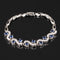 Women Fashion Crystal Bracelet 18K White Gold Plated Bracelet,Wave