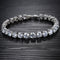 Beautiful Shining Birthstone Bracelet for Women, White Zircon,White Gold Plated,7.4''(19cm)