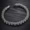 Beautiful Shining Birthstone Bracelet for Women, White Zircon,White Gold Plated,7.4''(19cm)