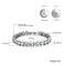 Beautiful Shining Birthstone Bracelet for Women, White Zircon,White Gold Plated,7.4''(19cm)