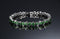 Beautiful Shining Green/Purple Birthstone Bracelet for Women,White Gold Plated,7.2''(18.5cm)