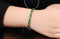 Beautiful Shining Green/Purple Birthstone Bracelet for Women,White Gold Plated,7.2''(18.5cm)