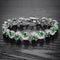 Beautiful Shining Green/Blue/White Birthstone Bracelet for Women,White Gold Plated,7.4'' or 6.9''