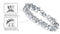 Beautiful Shining Birthstone Bracelet for Women, White Zircon,White Gold Plated,6.8''(17.5cm)