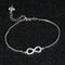 Fashion 18K White Gold Platted Copper Bracelet for Women,6.69‘’+1.57‘',DS956