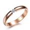 Dazzling Stardust Rose Gold Stainless Steel Ring for Girls & Women with Cubic Zirconia