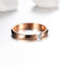 Dazzling Stardust Rose Gold Stainless Steel Ring for Girls & Women with Cubic Zirconia