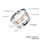 "love is never tired of waiting" rings for women men Titanium steel zircon black rose gold forever love couple ring pair