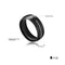 8mm Black Mens Titanium Bands Rings for Men Black Titanium Carbide 316L Stainless Steel Ring Polished Finish Grooved Center Comfort Fit