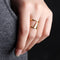 Ladies Women Luxury Stylish Titanium Stainless Steel Gold Unique Design Modern Female Party Rings Birthday Wedding Gifts