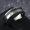 Stainless Steel Black Electroplating Roman Numbers Funky Trendy Biker Ring Jewellery For Men Boys Stylish (Black Silver)