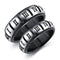 Wedding Rings Stainless Steel Rings for Couples Black Roman Numerals Rings